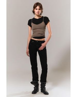 Weekday Neptune Low Rise Slim Straight Leg Jeans - Black