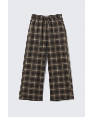 Weekday Relaxed Flannel Pyjama Trousers - Grey