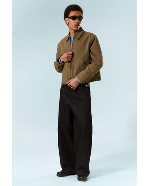 Weekday Locker Geschnittene, Kastige Zip-Jacke - Grün