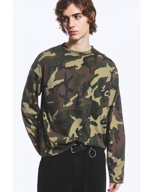 Weekday Great Boxy Graphic Long Sleeve T-Shirt - Green