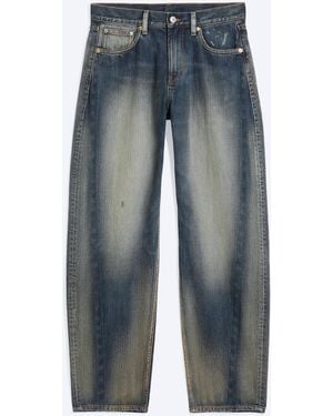 Weekday Nebula Mid Rise Loose Barrel Jeans - Blue