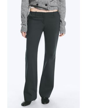 Weekday Low Waist Bootcut Suiting Trousers - Grey