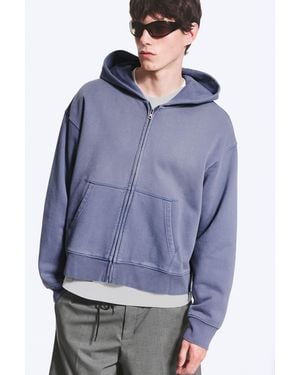 Weekday Boxy Zip Hoodie - Blue