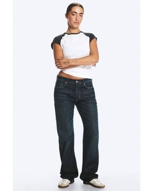 Weekday Sonic Low Waist Regular Straight Jeans - Blau