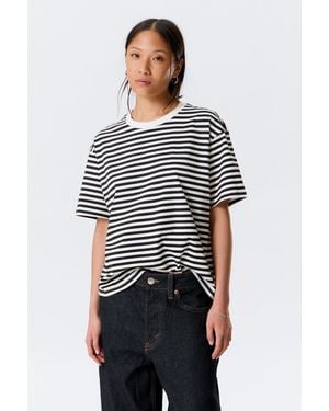 Monki Boxy Cotton T-Shirt - Grey