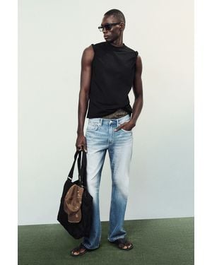 Weekday Loose Fit Square Cotton Tank Top - Black