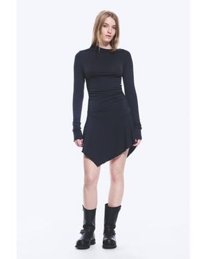 Weekday Asymmetric Draped Mini Dress - Blue