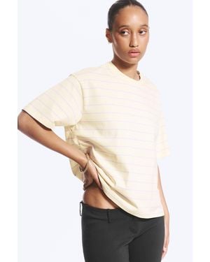 Monki Boxy Cotton T-Shirt - Natural