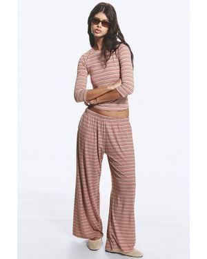 Monki Relaxed Low‑Rise Jersey Trousers - Multicolour