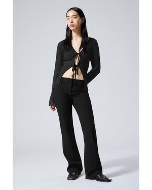 Weekday Flared Suiting Trousers - Black