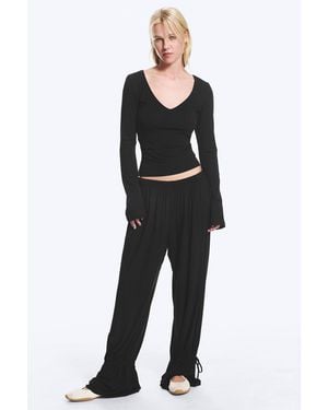 Monki Jersey Balloon Trousers - Black