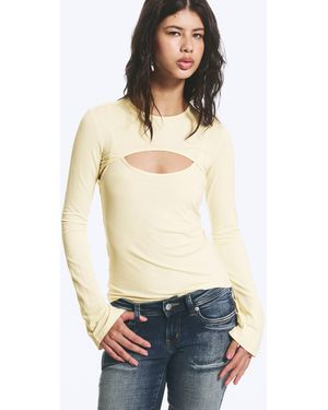 Monki Layered Two-Piece Bolero Long-Sleeve - White
