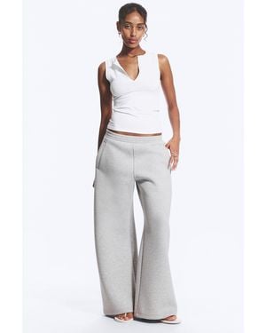 Weekday Relaxed Barrel Leg Scuba Joggers - White