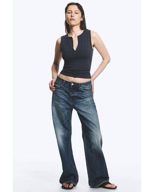 Weekday Missy Low Rise Loose Straight Jeans - Blue
