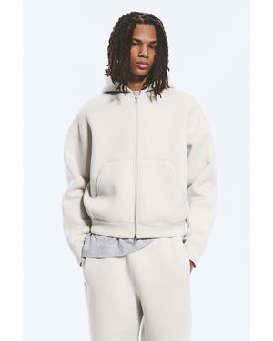 Weekday Simon Scuba Zip Hoodie - White