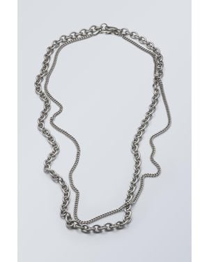 Weekday Uno Necklace Set - Grey