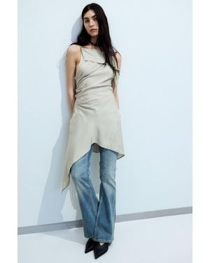 Weekday Asymmetric Sleeveless Cowl-Neck Midi Dress - Blue