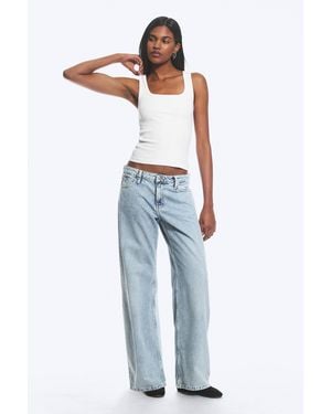 Weekday Imoo Low Rise Loose Wide Leg Jeans - Blue