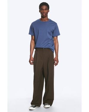 Weekday Nate Regular Waist Baggy Straight Trousers - Black