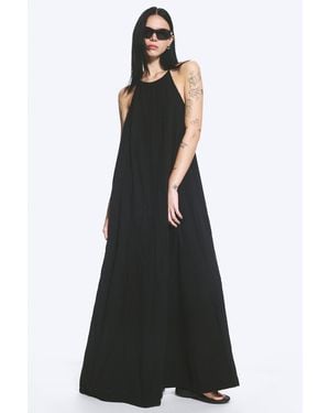 Weekday Kleid Mit Wasserfallausschnitt Und A-Linie - Schwarz