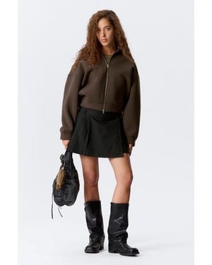 Weekday Pleated Mini Suiting Skirt - Black