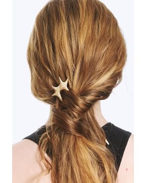 Weekday Sculptural Metal Hair Pin - Brown
