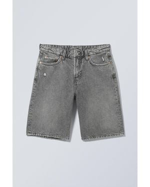 Weekday Monterey Low Rise Denim Shorts - Grey