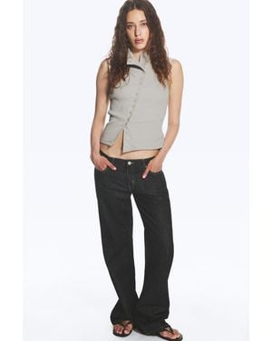 Weekday Aura Low Waist Relaxed Bootcut Jeans - Schwarz