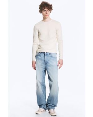 Weekday Galaxy Mid Rise Loose Straight Jeans - Blue