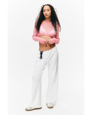 Monki Relaxed Pyjama Trousers - White