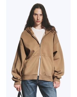 Weekday Oversized Heavyweight Zip Hoodie - Natural
