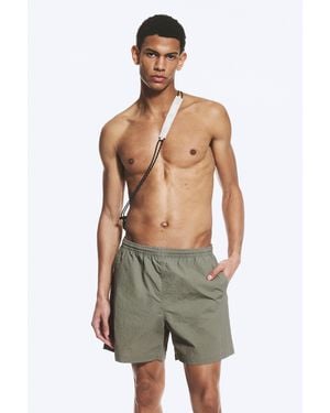 Weekday Ed Bleached Swim Shorts - Green