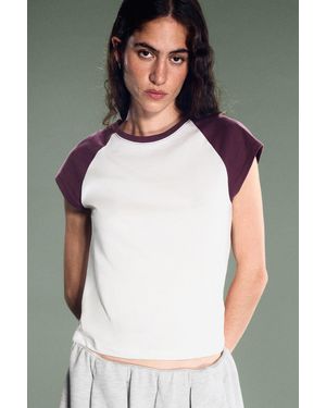 Weekday Short-Sleeved Raglan T-Shirt - White