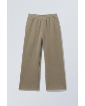 Weekday Loose Fleece Trousers - Natural