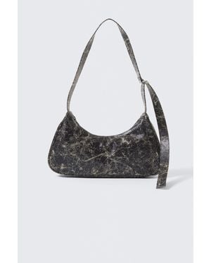 Weekday Small Faux Leather Handbag - Black