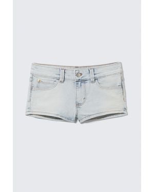 Cheap Monday Booty Bei Low Rise Mini Denim Shorts - White
