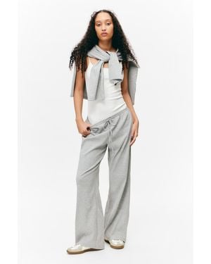 Monki Relaxed Pyjama Trousers - White