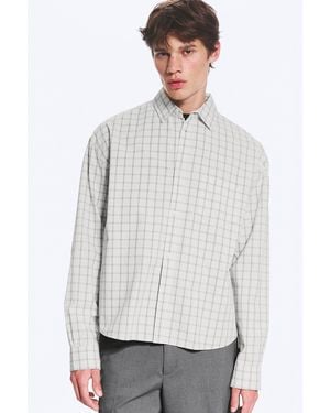 Weekday Boxy Long-Sleeved Cotton Poplin Shirt - White