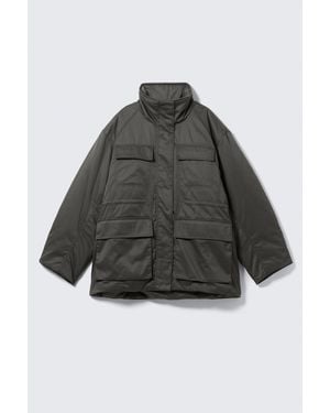 Weekday Oversized Padded Utility Jacket - Grey