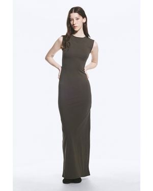Weekday Sleeveless Cotton Jersey Maxi Dress - Grey