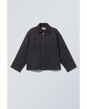Weekday Jacke Belle Aus Gewaschenem Canvas - Schwarz