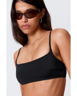 Weekday Scoop Neck Bikini Top - Black