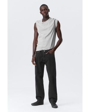 Weekday Space Relaxed Straight Leg Jeans - Weiß