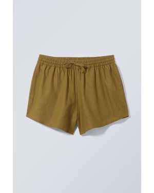 Weekday Tyler Linen Mix Shorts - Natural