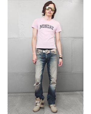 Cheap Monday Struggle Low Rise Slim Bootcut Jeans - Blue