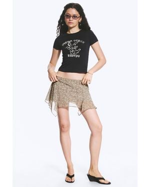 Monki Asymmetric Mini Skirt - Black