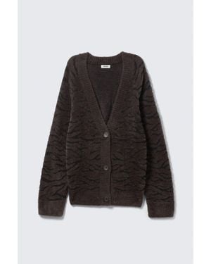 Monki Oversized V-Neck Cardigan - Black