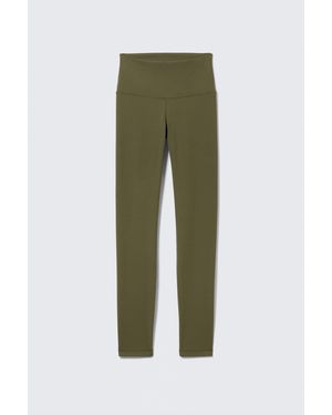Weekday High Waisted Sports Tights - Green