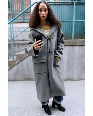 Monki A-Line Duffel Coat - Grey