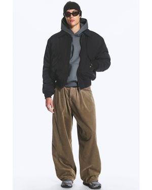 Weekday Padded Twill Bomber Jacket - Black